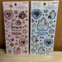 《112》キラキラジュエルシール シュガーバニーズ ふわふわにゃんこ