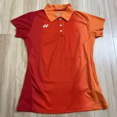 ヨネックス オレンジ赤 グラデーション ポロシャツ