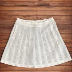 214 adidas パンツinフリルゴルフニットスカート 白