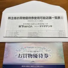 ヤマダ電機株主優待券5000円分
