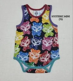HYSTERIC MINI 総柄 タンクトップ ロンパース ノースリーブ 70㌢