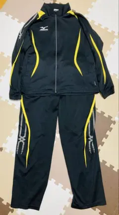 Mizuno ジャージ上下セット 黒/黄色 サイズO