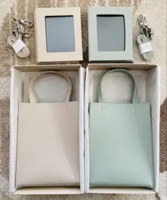 2Wayバッグ + アルバム(L判 90ポケット) ベージュ ミントグリーン