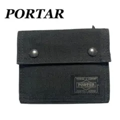 PORTER ★財布　スモーキーブラック　三つ折り デニム ［極美品］ Amazon | [ポーター]PORTER SMOKY スモーキー 三つ折り財布 592