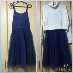 #春の装い  キャミワンピ アンサンブル パールネックレス付き