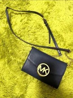 美品　MICHAEL KORS チェーンウォレット　ショルダーバッグ　ネイビー