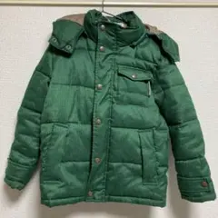 130 MPS　緑の中綿コート フード　ポケット