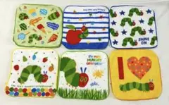 はらぺこあおむし ミニタオル 6枚セット ハンカチ まとめ売り 保育園