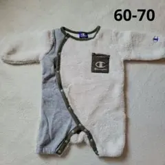 Champion ロンパース 60-70 ボア素材 チャンピオン カバーオール