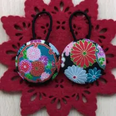 38-2くるみボタンヘアゴム リバティ 花柄 38-118くるみボタンヘアゴム 2個セット インド刺繍リボン 花柄 - メルカリ