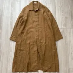美品】fog linen work ライリー リネン100% ロングコート - メルカリ