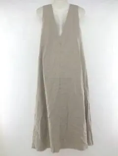 シールームリン　Vネックリネンフレアドレス