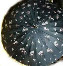 桜柄の長傘/骨24本大型