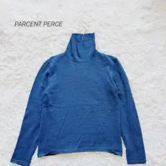 PARCENT PERCE ニット 長袖 タートルネック 日本製 ブルー S