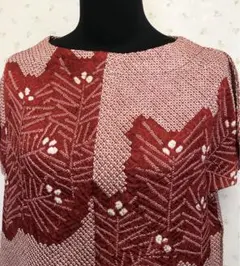 総絞り　トップス　着物リメイク