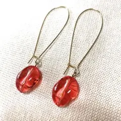 特別SALE！！　ピアス　レッド　ゴールドのサムネイル