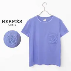 HERMES エルメス 刺繍入りポケットTシャツ 鍵&タッセルモチーフ 38のサムネイル