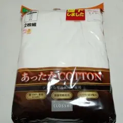 メンズ 長ズボン下着 Lサイズ 2枚組 あったかCOTTON