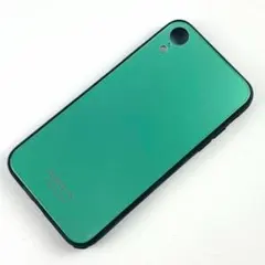 新品 iPhone XR 保護 強化 カバー 背面ガラス シェルケース グリーンのサムネイル