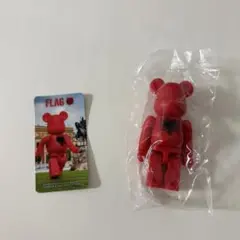 BE@RBRICK FLAG ALBANIA レッド 100% ベアブリック
