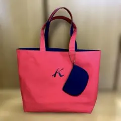 Kitamura リバーシブル トートバッグ レッドネイビー、ミニポーチ付きのサムネイル