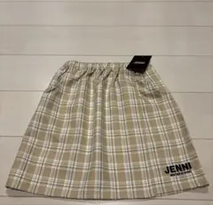 JENNI 新品ベージュ チェック柄 スカート 150cm