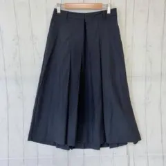 ザラ ZARA フレアスカート タック 無地 S 黒 ポリエステル デートのサムネイル