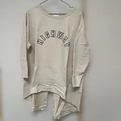 チャオパニックティビィ新品　ロゴ七分袖Tシャツ ベージュ