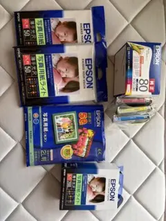 Epson 写真用紙エントリー L判 400枚2箱とインクカートリッジ6色パック Epson 写真用紙エントリー L判 400枚2箱とインクカートリッジ6色パック
