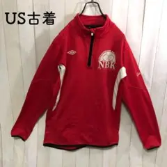 古着アンブロumbloハーフジップスウェットサッカー刺繍ユニフォーム