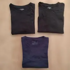 長袖Tシャツ　黒2枚　紺1枚