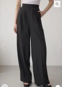 AZUL 半額以下⭐︎ フロントタックイージーワイドパンツ　ブラック