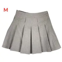美品　ベージュ Mサイズ プリーツスカート 後ろウエストゴム　裏地着き