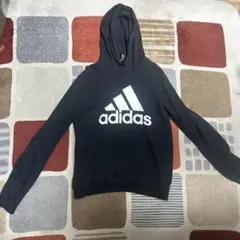 adidas ブラック フード付きパーカー L
