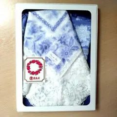 ブルーミング中西 大判レースハンカチ 綿１００％ スカーフ 3枚セット 新品