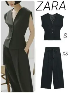 ZARA♡新品未使用♡セットアップ♡ピンストライプネイビー♡ザラ