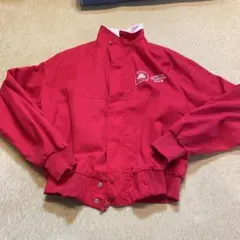 USA製古着 企業プリント ブルゾン レッド