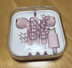 【未使用】fwee 有線イヤホン ピンクのサムネイル