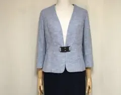 【SCAPA】バックル付き ノーカラージャケット 40のサムネイル