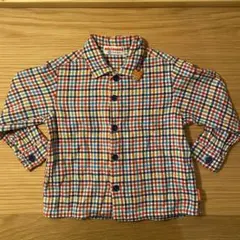 【MIKI HOUSE】ミキハウス 長袖シャツ 90cm チェック柄