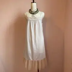 ドットレースフリルキャミワンピース　フェアリーグランジ　ガーリー　姫系　森ガール