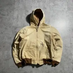 90s 星タグ USA製 ブラウン カーハート アクティブジャケット ダックL