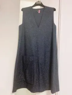 COS カラーネップ Aラインワンピース ジャンパースカート