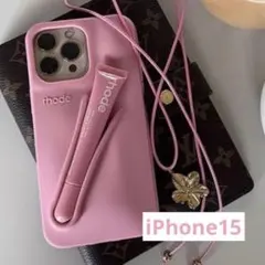 【iPhone15】 rhodeケース ribbon リボン