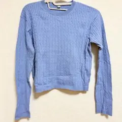 UNIQLO ミニケーブルクルーネックセーター/ウォッシャブル