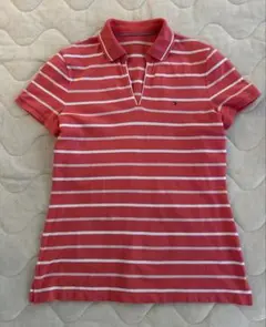 Tommy Hilfiger ストライプ ポロシャツ M レディース