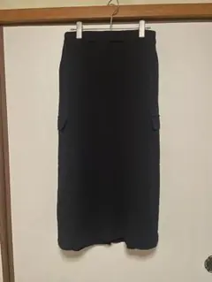 시마무라 오카다 유리 카고 스커트 블랙 3L