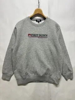 FIRST DOWN ファーストダウン トレーナー センターロゴ コットン Lのサムネイル