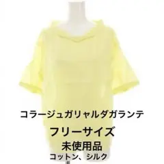 コラージュガリャルダガランテ未使用品　シアーブラウス　フリーサイズ　シルクmix