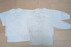 【110cm】丸襟　長袖2枚　半袖2枚　幼稚園ブラウスセット
